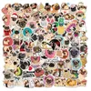 100 PCS Mixed No Repeat cartoon Pets Graffiti Skateboard Stickers For Car Laptop Pad Bicycle Motorcycle PS4 Phone Luggage Decal Pvc guitar Fridge