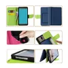 ユニバーサルカラーブロッキングPUレザーの携帯電話フリップケースフォリオ財布カードスロット付きキックスタンド磁気クラスプフル保護バックカバー3.5~7.0インチ12色