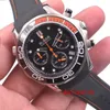 Relógios de pulso 2022 41mm luxo GMT Dial Preto Masculino relógio de quartzo, cristal de safira, painel de cerâmica rotativa, borracha de nylon Bel