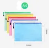 2018 New 5 Colors A4/A5 PVC Storage Bag School Office Supply Transparent Loose sheet Notebook zipper Self-sealing File Holder Creative Gifts