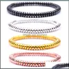 Bracelets Beaded, Strands No Magnetic 6Mm Disc Hematite Beads Elastic Bracelet Women Men Color Stone Beaded Chakra Bangle Jewelry Drop Deliv