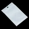 1000 stks White Clear Plastic Rits Lock Small Poly Pakkettas met Hang Gat Rits Zelf Sealing Waterdichte Verpakking Zak