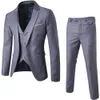 2021 Mens Suits Groom Wear Tuxedos 3-Piece Wedding Suits Groomsmen Best Man Formal Business Suit For Men (Jacket+Pant +vest)