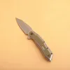 Promotion 1369 Flipper Folding Knife 8Cr13Mov Stone Wash Blade Aviation Aluminum + G10 Handle Ball Bearing EDC Pocket Knives With Retail Box