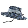 Cappelli da esterno Cappello da pescatore Casual Jungle Maglia a tesa tonda Alpinismo Pesca Camouflage Benny Berretti sportivi Accessori