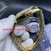 Automatiska m￤n tittar p￥ 36mm guldfodral stenar ram och diamanter i mitten av armband gr￶nt ansikte h￶gkvalitativt handledsur184h