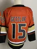 MENS 2022 RETRO RETRO 2.0 Jerseys de hockey 11 Trevor Zegras 15 Ryan Getzlaf Orange White Blanc Black Shirts Cousée C Patch