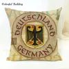 Brésil Français Allemand Irlande Italien Londres Puerto et Espagne Armoiries Faites à la main vintage Shabby Chic Wood Cushion Cover Fundas292f