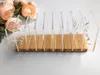 Party Decoration Wedding Acrylic Hexagon Script Table Numbers Wooden Stand Natural Classic Event Decor Centerpiece Place Card