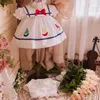 女の子ブティックドレス子供スペインの王女フロック幼児の弓刺繍ガウン幼児の誕生日バプテスマパーティーローブベビードレス210615