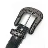 Custom Bling men wtern rhintone belt Diamond Waistband Studded Digner Black Gliter Rhintone Belt