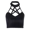 Traf Crop Tank Tops para niñas Corset Top Y2K Mujeres Ropa gótica Vintage Estética Sexy Pecho Binder Bra 92340 210712