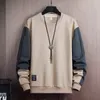 Felpe con cappuccio patchwork autunno primavera uomo taglie forti felpe girocollo hip hop punk streetwear pullover casual abbigliamento sportivo 4XL 210715