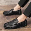 men shoes loafers PU leather fashion dress Classic comfortable spring autumn slip on Simplicity round toe outdoors concise Casual business shoes 2021 new DP017