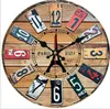 Wall Clocks Vintage Digital Clock Creative Wooden 12 Inch Retro For Kids Rooms Gothic Room Decor Silent