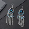 Brincos de Jóias Dangle Candelabro Personalidade Estilo Chinês Multi-Camada Longa Corrente de Borla Moda Gota de Água Diamante TEMPARAMENTO MULHERES