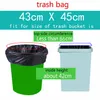 (596A15) Le buste nere di plastica monouso raccolgono la famiglia di sacchetti della spazzatura spesso usata 100 pz