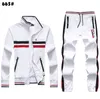 Männer Sportswear-Set Marke Herren Trainingsanzug Sport Fitness Kleidung Zwei Stücke Polo Sweatshirts Hosen Casual Herren Trainingsanzug