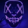 Halloween Śmieszna maska ​​LED Light Up Festival Cosplay Costume Dostaw Party Maski