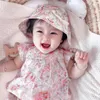 2021 Summer Baby Clothes New Rompers Clothing Fashion Cute Cherry Prints Kids Clothing Hat Toddler Girl Dress5056902