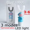 Barn 360 grader Automatisk elektrisk tandborstebatteri U Typ Soft Silicone Tandborste för barn Gift72663324170696