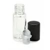 2021 5ML 5G Clear Roll On Bottle Essential Oil With Glass Roller Ball Black Cap Fragrance Perfume Roll-on Bottle