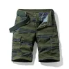 Summer Men's Casual Retro Classic Pocket Overalls Shorts Jacket Fashion Twill Cotton Camouflage 210714