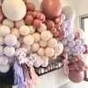 1set Macaron Decorative Bokeh Balloons Colorful Balloon Chain Set Birthday Party Wedding New Year Decoration Supplies Decor Kids Baby Shower