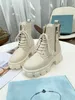 Yüksek Kaliteli Tasarımcılar Kadınlar Savaş Botları Kalın Topuklu Martin Ayak Bileği Patik Hakiki Deri Partimi Bootları Bayanlar Kış Platformu Ayakkabı