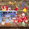 Boîte aveugle surprise de Noël pour cadeaux de fête Calendrier déchiré à la main Coffrets cadeaux Jouets éducatifs interactifs de Noël créatifs pour enfants