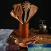 Exquisitas herramientas de cocina de madera, utensilios de cocina, cucharas de madera, sartenes antiadherentes, herramienta de cocina de teca orgánica de alta calidad