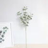 Artificial decorativo eucalipto verde planta jardim decoração folha única flor wedding home decor