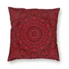 Cuscino/Cuscino decorativo Red Passion Mandala Fodera per cuscino Stampa Boho Motivo floreale Federa per soggiorno Fashion Federa Home Dec