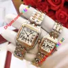 2020 Hoogwaardige Nieuwe Mode Vrouw Vierkant Gouden Horloge Casual Lady Quartz Panthere de G Factory Horloges 316L Roestvrij Stalen Band montres reloj