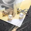 Pins, Brooches 1PC Women's Pearl Fashion Collar Pins Cardigan Clip Simulated Imitation DIY Jewelry Chic Blouse Accesssories