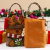 28 5 23cm juldekorationer godisväska jultomten Claus älg docka tyg på väskan ornament dekorationer206g
