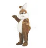 Halloween Brown Coelho Mascote Traje de Alta Qualidade Dos Desenhos Animados Personagens De Personagens Adultos Tamanho Natal Carnaval Festa de Aniversário Outdoor Roupa