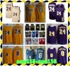 Mens Preto Mamba Hall da Fama 1996- Retro Jersey Basquetebol Autêntica Malha Costura Clássico com Tags Reais