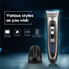 LED Professional Hair Clipper Trimmer Men Barber Rechargeble Cutting Machine Ceramic Blade Low Noise Cut Limit Comb 220623