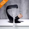 Rubinetti del lavandino del bagno VGX miscelatore del bacino del bacino del bacino del lavandino dei rubinetti del lavandino del rubinetto dell'acqua fredda dell'acqua fredda dell'articolo di rame dell'oro nero del rubinetto dell'articolo nero dell'articolo nero F614-1011