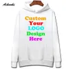 Costume 3D Hoodies Texto Photo 3D Cópia Completa Homens Mulheres Personalizar Personalizar Sweatshirt Customization Drop Ship Navio Projeto de marca 201020