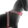 4サイズPUレザーラインストーン犬ハーネス安全快適なドレスアップペットハーネスカラーのための小さな大きな犬210712322L