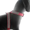 4 Sizes PU Leather Rhinestones Dog Harness Safety Comfortable Dress Up Pet Harness Collar For Small Medium Large Dog 210712262W