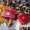 Wrap Event Festive Party Supplies Home GardenStobag 10st/Lot Enruple Paper Cake Boxes Wedding Birthday Year Gift Packaging Chocolate Cand