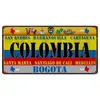 Peinture Mexique Espagne Drapeau National En Métal Signe Colombie USA Plaque D'immatriculation Pour Mur Maison Restaurant Artisanat Décor 15*30 cm RRF11488