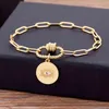 Qualité Micro-Inlay Cuivre Zircon Evil Eye Pendentif Bangles Charm Lien Gold Pulsera Bijoux Bracelet Cadeau Pour Femmes Hommes