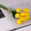 Latex Tulips künstliche Pu Blumenstrauß echte Berührung Blumen für Home Dekoration Hochzeit dekorative Blumen 11 Farben Option 296 S2