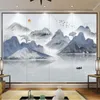 Wallpapers Chinese stijl 3D-atmosferische landschap gouden achtergrond muur zen papieren inkt muurschildering schilderij