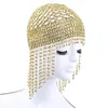 Hårklipp Barrettes Girls Women Exotic Cleopatra Beaded Belly Dance Head Cap Hat Headwrap / Accessory Headpiece For Party Wedding Show
