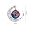 Lune arbre de vie verre Cabochon colliers pendentif collier mode bijoux femmes collier volonté et cadeau de sable